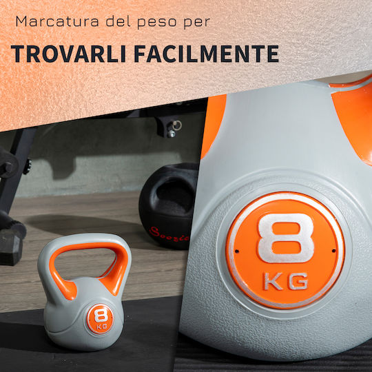 Sportnow A91-255V03OG Kettlebell от PVC 8кг Оранжев