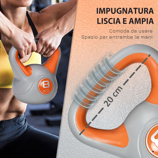 Sportnow A91-255V03OG Kettlebell от PVC 8кг Оранжев