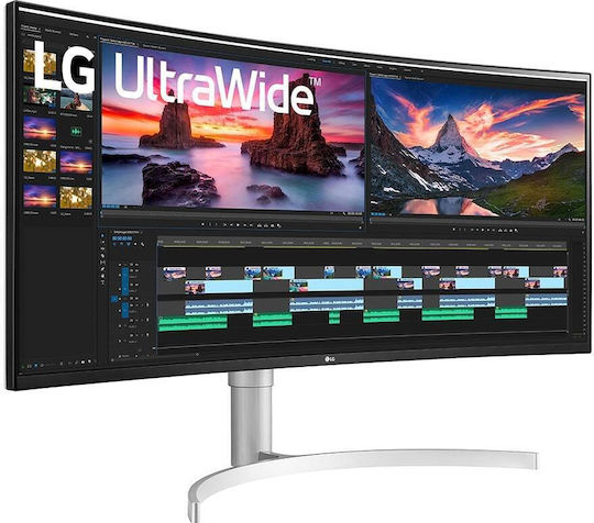 LG 38WN95CP-W Ultrawide IPS HDR Gebogen Monitor 38" QHD 3840x1600 144Hz mit Reaktionszeit 1ms GTG