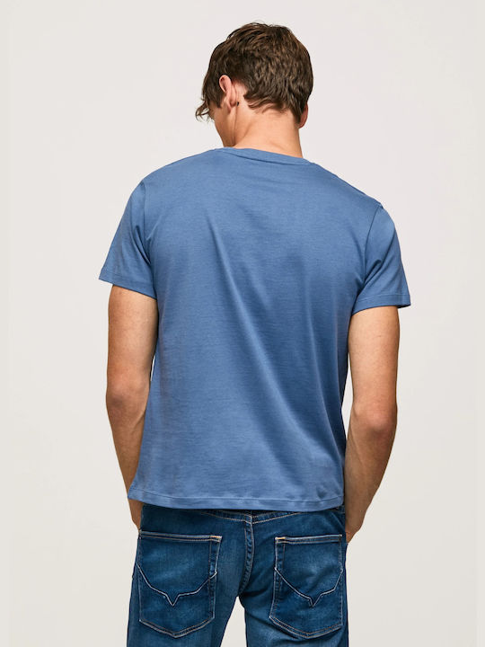 Pepe Jeans Herren T-Shirt Kurzarm Blau
