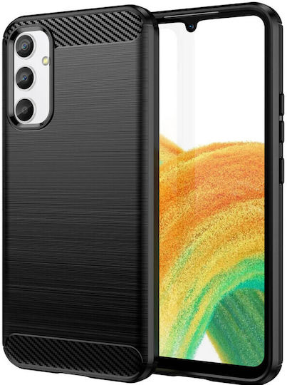 Hurtel Carbon Back Cover Σιλικόνης Μαύρο (Galaxy A34)