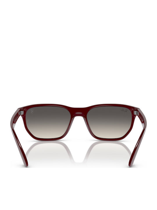 Ray Ban Scuderia Ferrari Мъжки Слънчеви Очила с Бордо Пластмасова Рамка и Черни Преливащи Стъкла RB4404M F68511