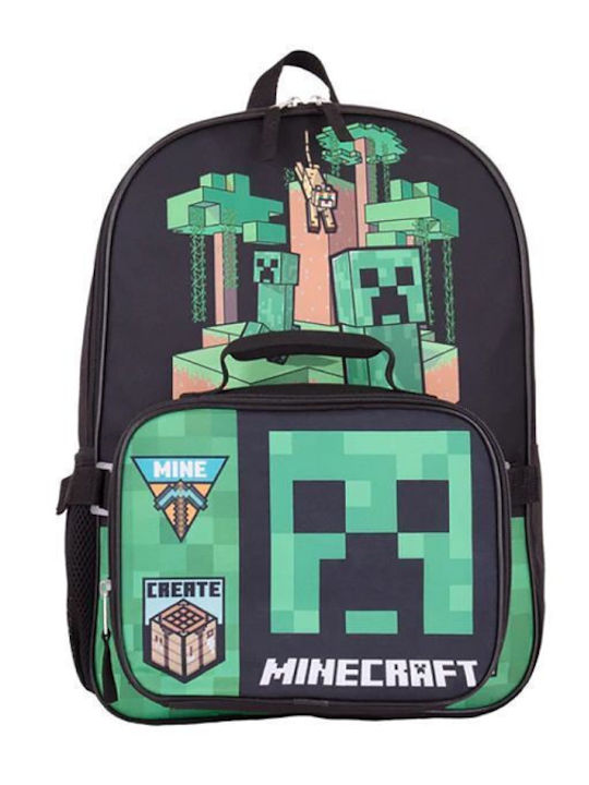 Bioworld Minecraft School Bag Backpack Elementary, Elementary in Green color