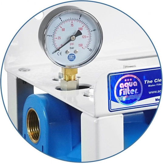 Aqua Filter BBPSCBKDFCBLS10 Wasserfiltrationssystem Zentrale Versorgung Durchmesser 1'' mit Ersatzfilter Aqua Filter FCPS Polypropylene 5μm, Aqua Filter FCCBKDF GAC+KDF,Aqua Filter FCCBL-S Carbon