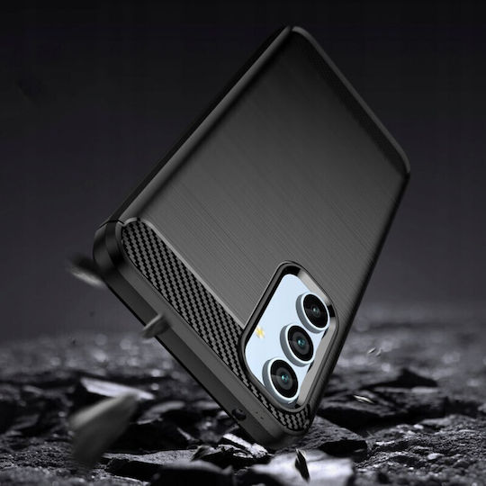 Tech-Protect Rugged Carbon Back Cover Σιλικόνης Μαύρο (Galaxy A34)
