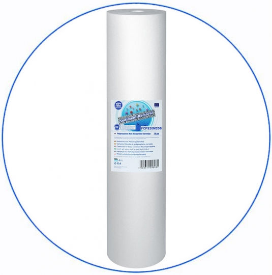 Aqua Filter BBPSCBLS20 Συσκευή Φίλτρου Νερού Διπλή Κεντρικής Παροχής Διατομής 1'' με Ανταλλακτικό Φίλτρο Aqua Filter FCPS Polypropylene 5μm, Aqua Filter FCCBL-S Carbon