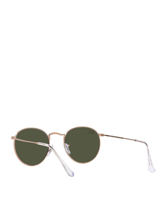 Ray Ban Round Metal Unisex Γυαλιά Ηλίου με Ροζ Χρυσό Μεταλλικό Σκελετό και Πράσινο Φακό RB3447 920231