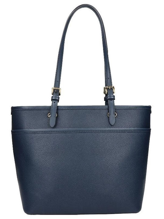 Michael Kors Winston Leather Women's Bag Shopper Shoulder Navy Blue