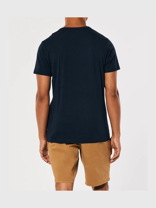 Hollister Herren T-Shirt Kurzarm Marineblau