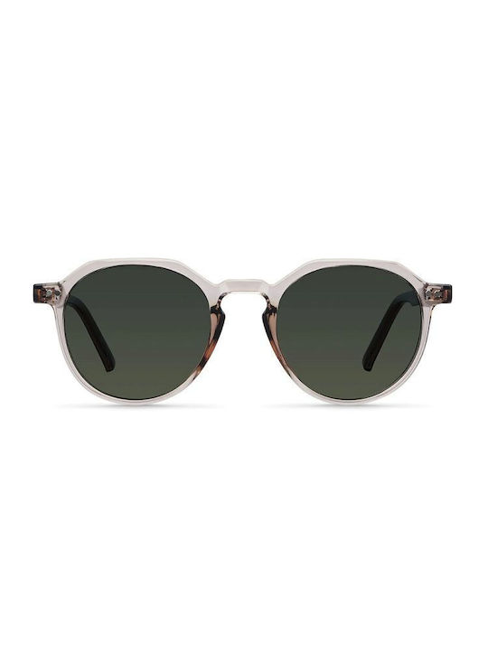 Meller Chauen Sunglasses with Taupe Olive Plastic Frame and Green Polarized Lens