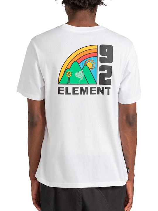 Element Farm T-shirt Bărbătesc cu Mânecă Scurtă Alb