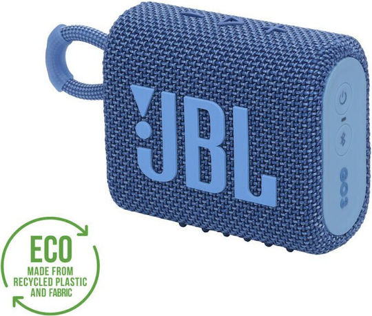 JBL Go 3 Eco Waterproof Bluetooth Speaker 4.2W with Battery Life up to 5 hours Blue