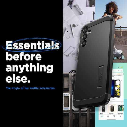 Spigen Tough Armor Umschlag Rückseite Kunststoff 2mm Schwarz (Galaxy A14)