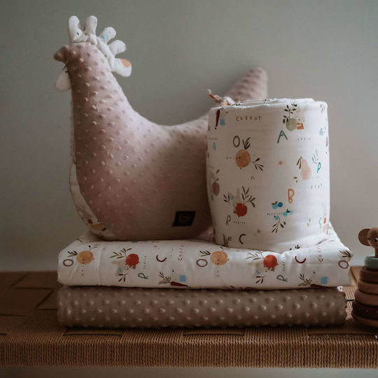 La Millou ABC Fruits Crib Bumpers Classic Inside Beige/Pink 25x210cm