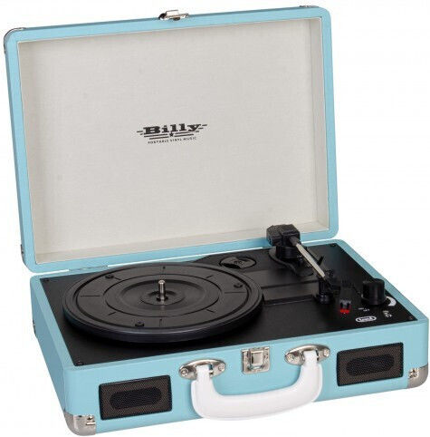 Trevi TT 1015 Billy 0T101504 Suitcase Turntables with Built-in Speakers Light Blue