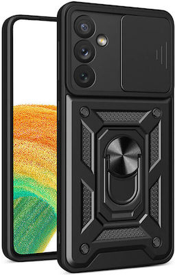 Hurtel Camshield Armor Kickstand Back Cover Πλαστικό Ανθεκτική Μαύρο (Galaxy A34)