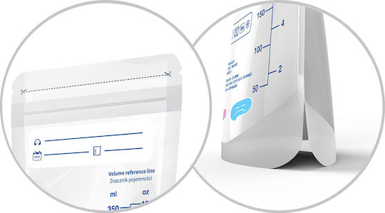 Babyono Natural Nursing Breast Milk Storage Bags 23x11cm 350ml 30 Pieces
