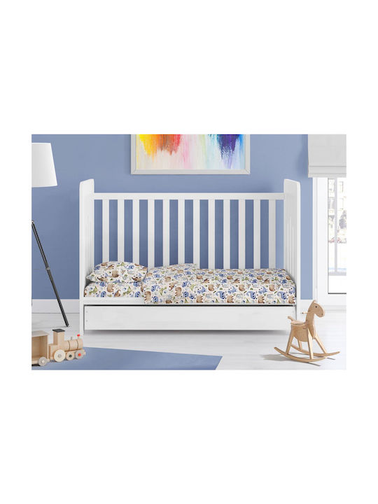 Dimcol Dino Baby Sheets Set Crib 517 120x160cm 3pcs