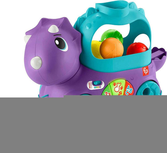 Mattel Дърпаща играчка Poppin Triceratops с музика и звуци за 12++ месеца