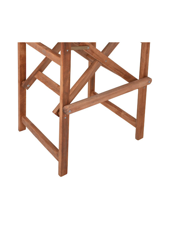Wooden Outdoor Stool Limnos Walnut / Mocha 58x58x118cm