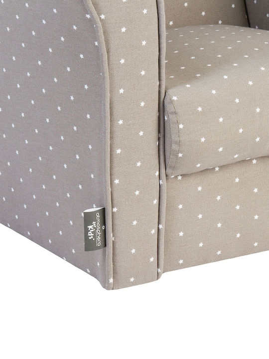 Armchair with Armrests Beige 49x35.2x44cm