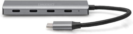 Digitus 4-Port USB 3.1 Hub with USB-C Connection Gray