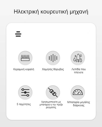 ECHDCA2 Κουρευτική Μηχανή Σκύλων Επαναφορτιζόμενη από Κεραμικό Χρυσό