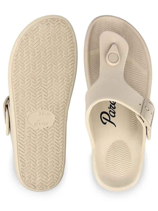 Flip Flops in Sandal Style in Beige Colour