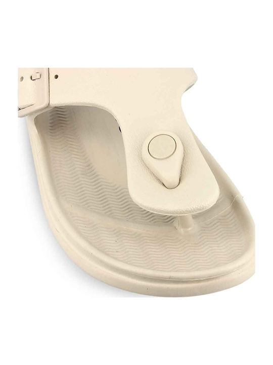 Flip Flops in Sandal Style in Beige Colour