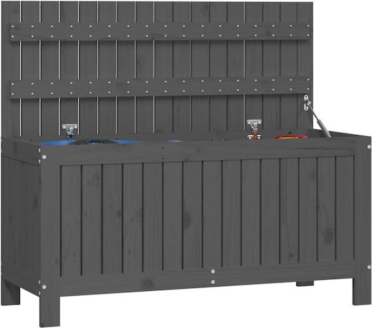 vidaXL Декоративна куфар Дърво Grey 108x42.5x54бр