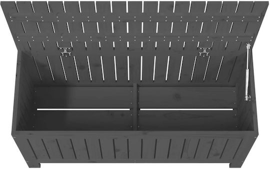 vidaXL Декоративна куфар Дърво Grey 108x42.5x54бр