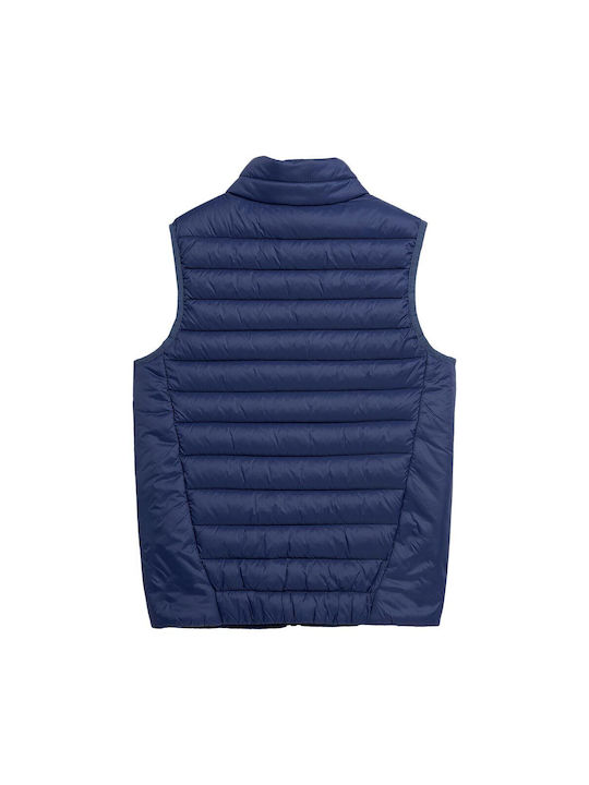 4F Boys Quilted Coat Blue Sleeveless