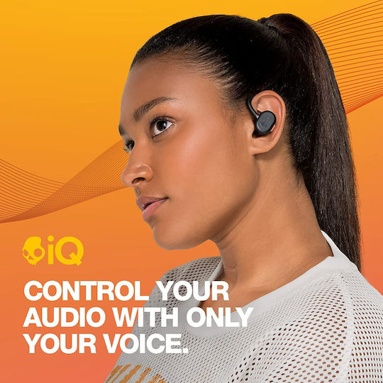 Skullcandy Push Active In-ear Bluetooth Handsfree Ακουστικά με Αντοχή στον Ιδρώτα και Θήκη Φόρτισης Black / Orange