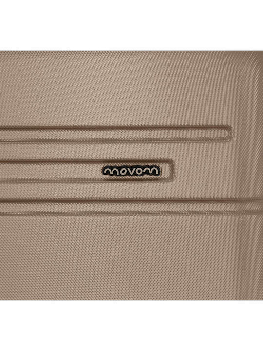 Movom Galaxy Große Hartreisetasche Beige mit 4 Rädern Höhe 78cm