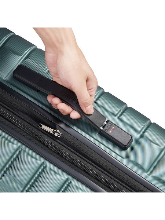 Delsey Shadow Mittlerer Hartschalen-Reisekoffer Grün mit 4 Rädern Höhe 66cm