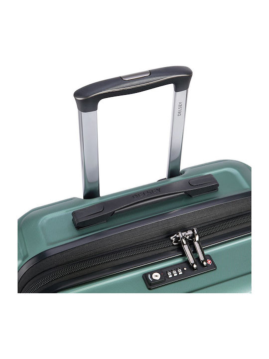 Delsey Shadow Mittlerer Hartschalen-Reisekoffer Grün mit 4 Rädern Höhe 66cm