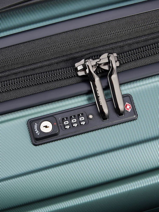 Delsey Shadow Mittlerer Hartschalen-Reisekoffer Grün mit 4 Rädern Höhe 66cm