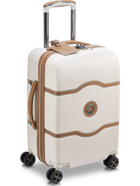Delsey Chatelet Air 2.0 Cabin Hard Beige Suitcase With 4 Wheels Height 55cm