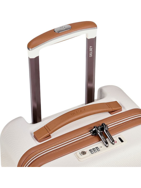 Delsey Chatelet Air 2.0 Cabin Hard Beige Suitcase With 4 Wheels Height 55cm