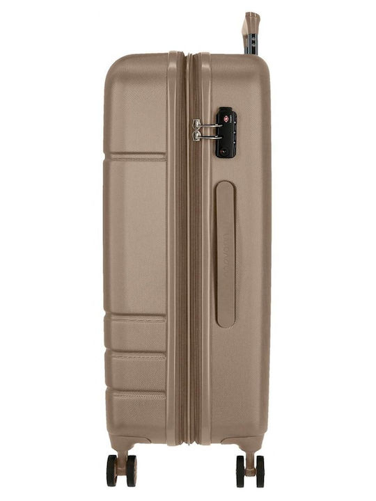 Movom Galaxy Mittlerer Hartschalenkoffer Beige mit 4 Rädern Höhe 68cm