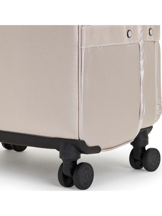 Kipling Spontaneous Μεγάλη Βαλίτσα Ταξιδίου Υφασμάτινη Ασημί με 4 Ρόδες Ύψους 78εκ.