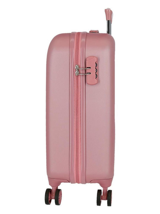 Movom Riga Cabin Hard Pink Suitcase with 4 Wheels Height 55cm