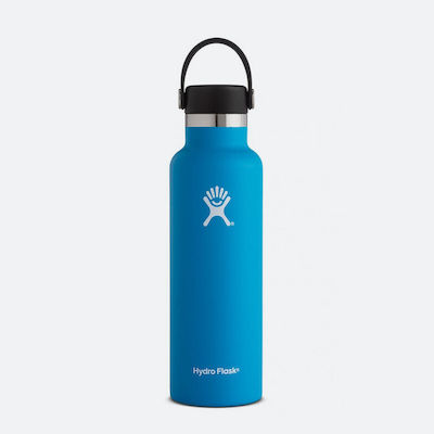 Hydro Flask Standard Mouth Bottle Thermos Stainless Steel BPA Free Light Blue with Loop S21SX415