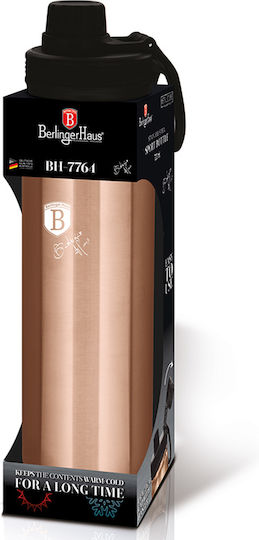 Berlinger Haus Line Aquamarine Edition Μπουκάλι Θερμός Ανοξείδωτο 720ml Rose Gold με Επιστόμιο