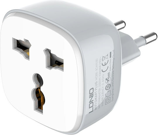 Ldnio SCW1050 Smart Μονόπριζο με Διακόπτη Αγγλίας (Type G)