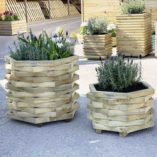 Showood Pot Wooden 55x55x34cm.