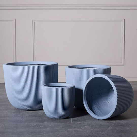 Supergreens Stripe S Κασπώ Κεραμικό Μπλε 24x24x23εκ.