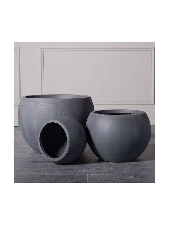 Supergreens Rocky Κασπώ Κεραμικό Γκρι 30x30x23εκ.