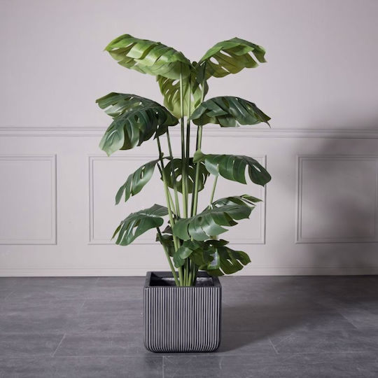 Supergreens Stripe Κασπώ Κεραμικό Γκρι 31x28x28εκ.