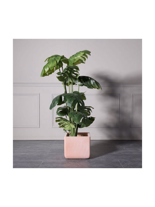 Supergreens Stripe Κασπώ Κεραμικό Ροζ 31x28x28εκ.